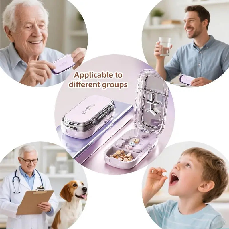 3in1 Medicine Cutter Precise Cutting Into Half / Third / Quarter  Divider Organizer Portable Tablet Splitting Pills Splitter
