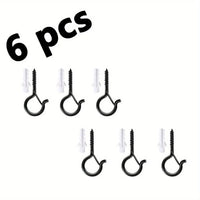 Hanger Hooks with Safety Buckle,Windproof Screw Hooks for Hanging Outdoor String Lights,Ceiling Hooks  Plants,Christmas Lights