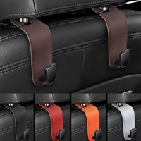 Hidden Car Headrest Hooks Wear-Resistant Car Rear Row Hooks Auto Back Seat Hooks Headrest Multi-functional Soft Hanging Hooks