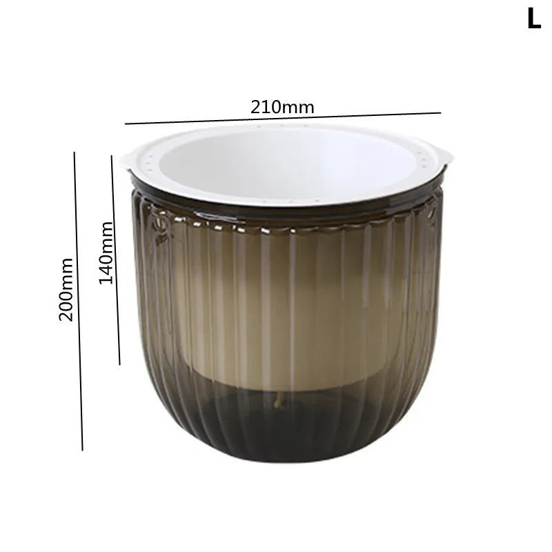 Hanging Flowerpot Self Absorbing Water Hanging Planter Thickened Plastic Planter Hydroponic Soil Cultivation Lazy Flower Pot FU