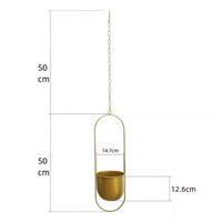 Creative Iron Plant Hanging Basket with Hook Modern Succulent Plant Flowerpot Hanging Bucket Simple Plant Pot Home Decoration